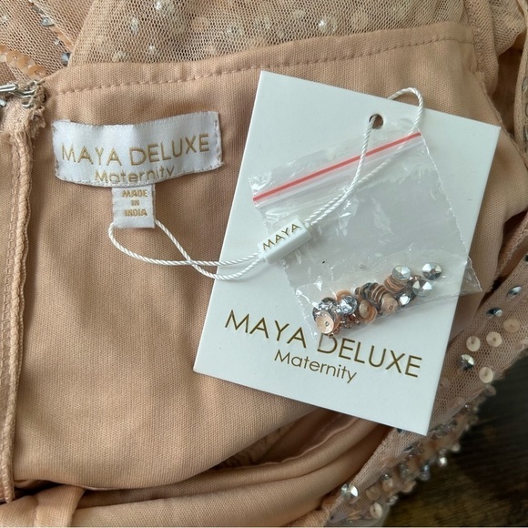 Maternity Maya Peach Maxi Dress - Picture 7 of 9